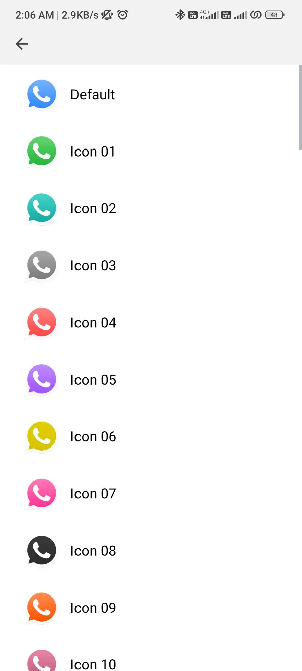 Notification and Launcher Icons WhatsApp Plus