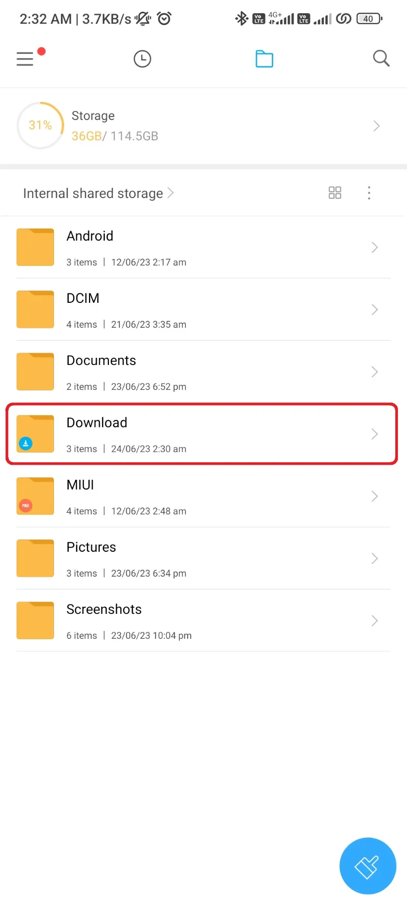 File Manager Download Folder WhatsApp Plus
