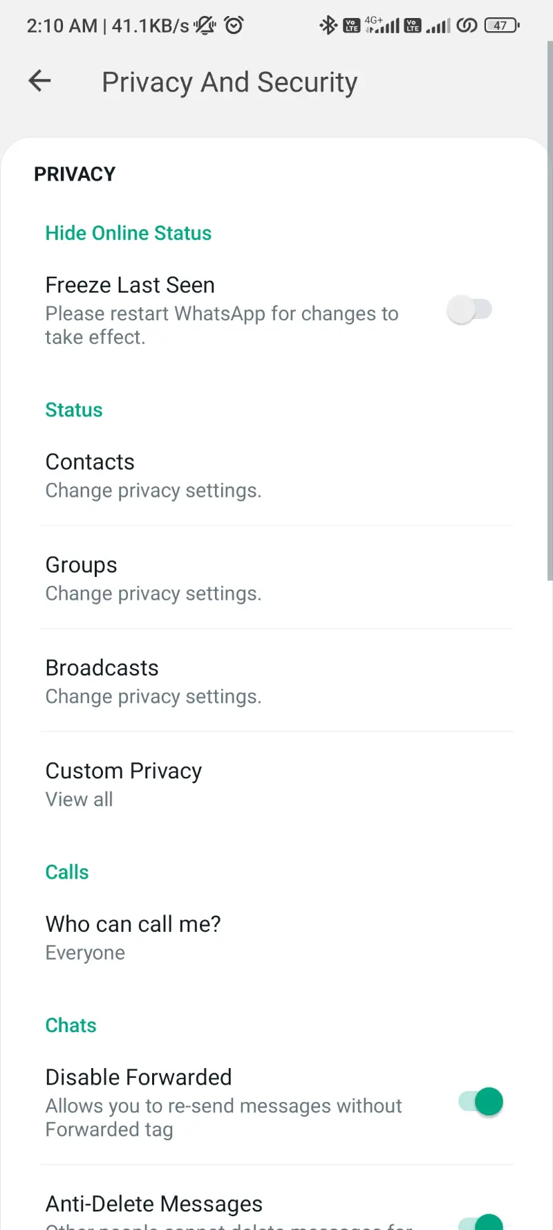Privacy Security WhatsApp Plus