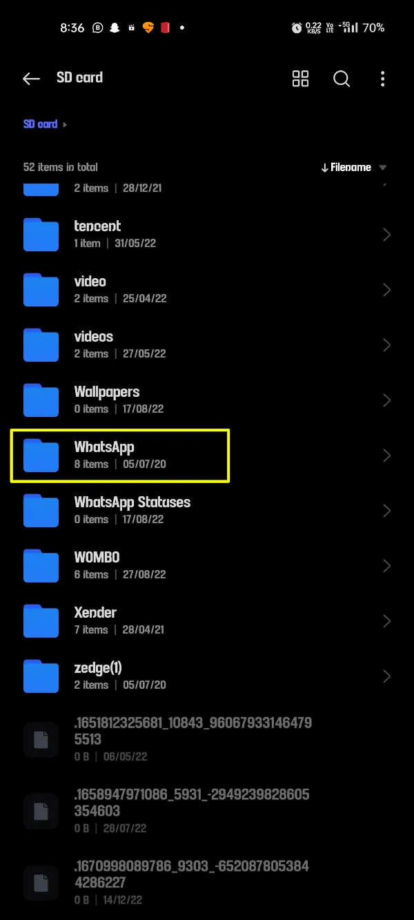 Folder WhatsApp Manajer File FMWhatsApp